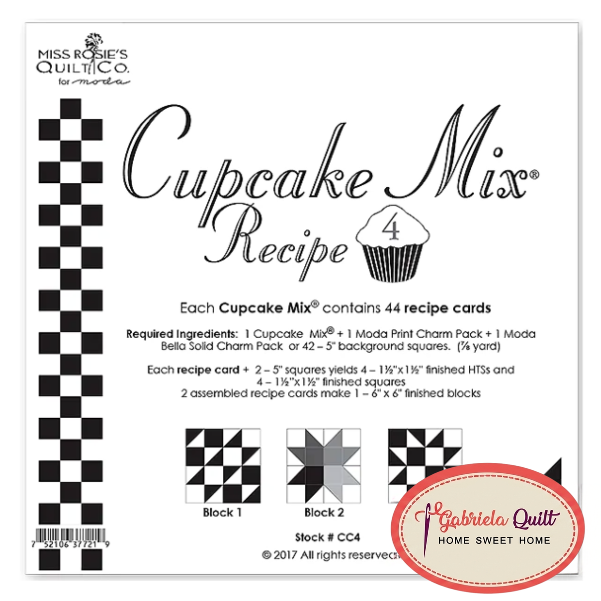 CUPCAKE MIX RECIPE 4 Charm Pack