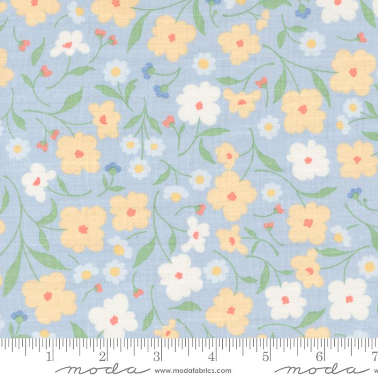 COTTAGE CHARM POWDER BLUE FLOWERS