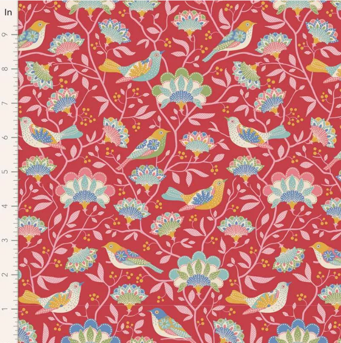 TILDA JUBILEE BIRD TREE RED