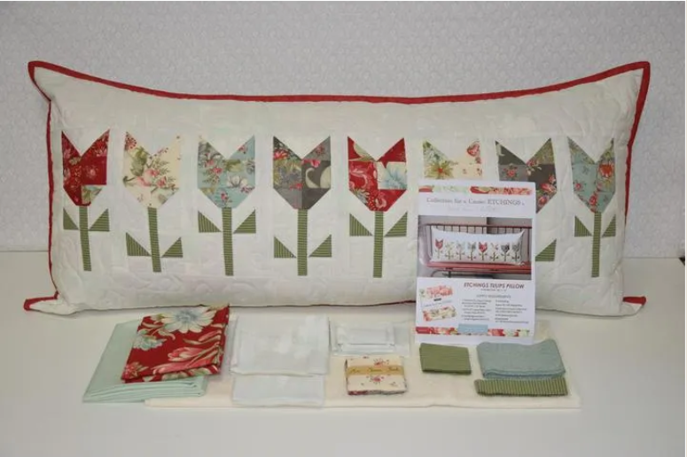 KIT ETCHINGS TULIPS PILLOW