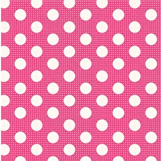 TILDA TESSUTO 110 BASIC MEDIUM DOTS PINK