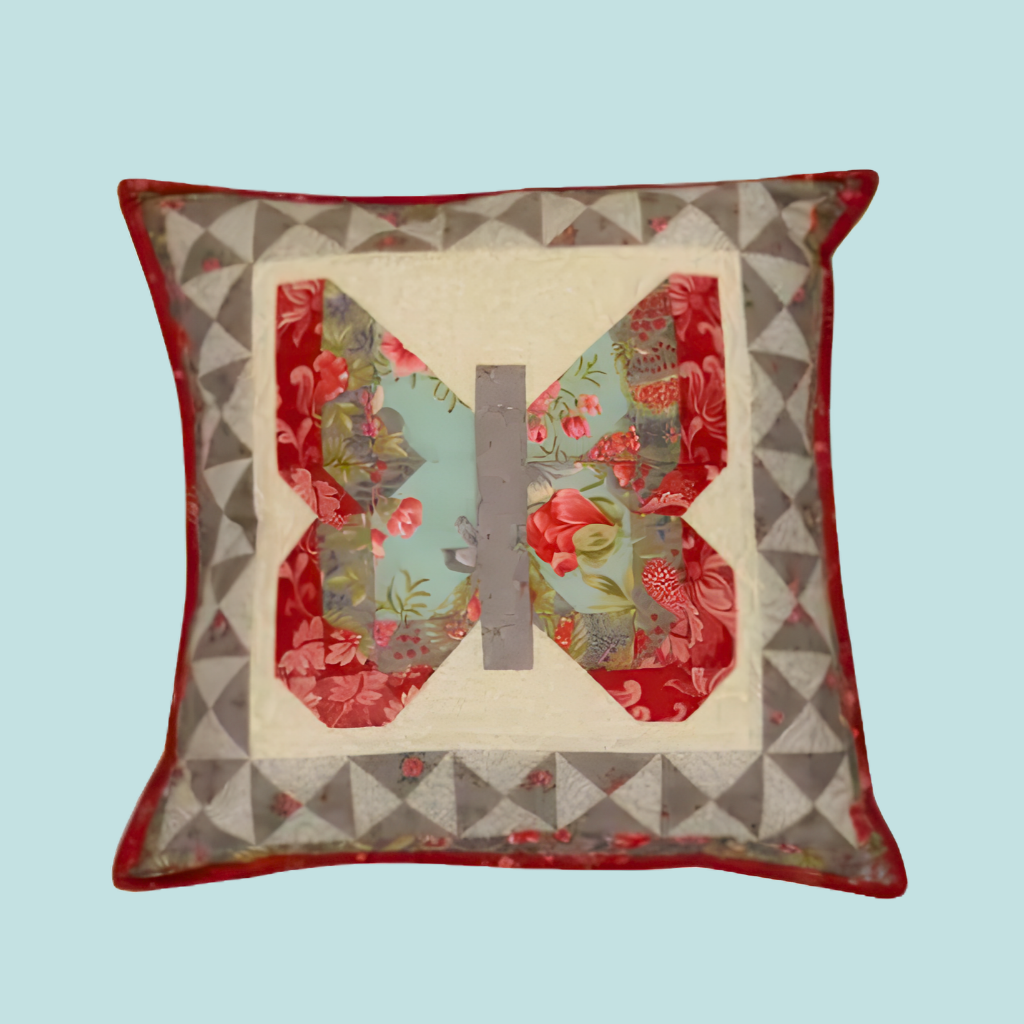 CUSCINO MADAME BUTTERFLY RED