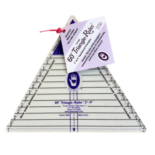 EQUILATERAL 60° TRIANGLE RULER 3”-9” MARTI MICHELL