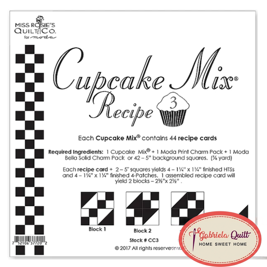 CUPCAKE MIX RECIPE 3 Charm Pack