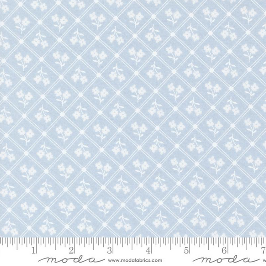 COTTAGE CHARM POWDER BLUE AND WHITE