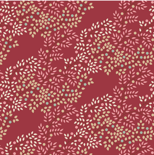 CREATING MEMORIES WINTER REDS AND GREENS BERRYTANGLE BURGUNDY