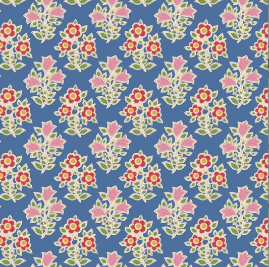 TILDA JUBILEE BLENDER FARM FLOWERS BLUE