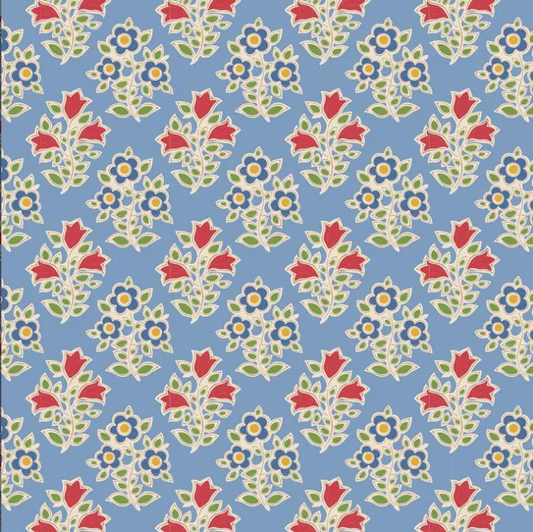 TILDA JUBILEE BLENDER FARM FLOWERS LIGHT BLUE