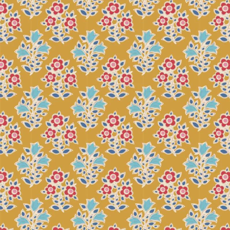 TILDA JUBILEE BLENDER FARM FLOWERS MUSTARD