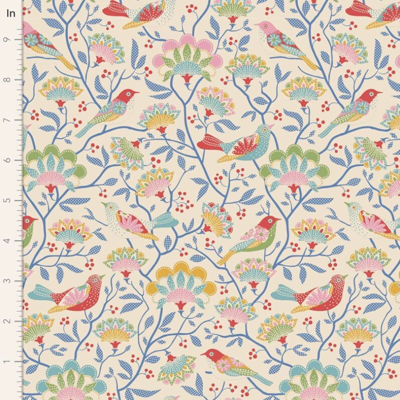TILDA JUBILEE BIRD TREE CREME