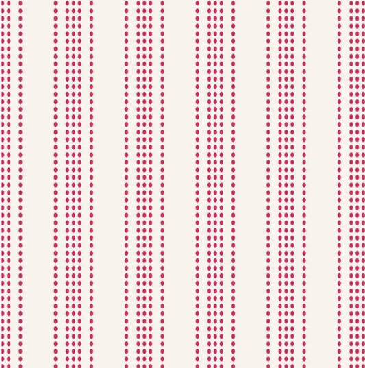 TILDA 110 TEA TOWEL BASICS APPLE CAKE STRIPES RED