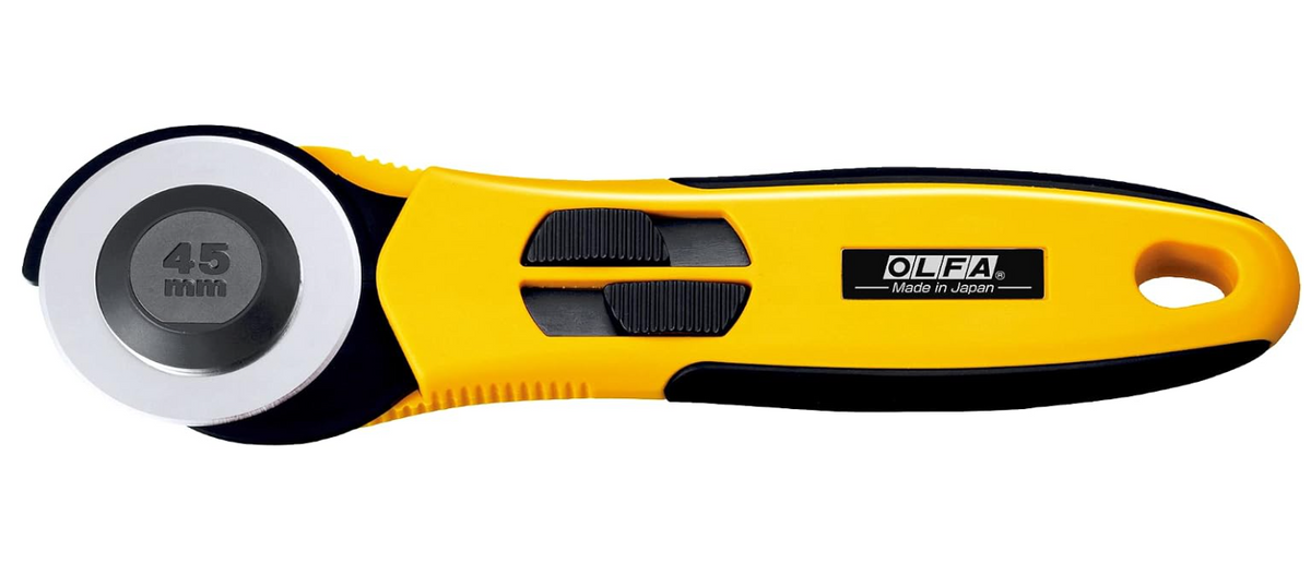 ROTARY CUTTER 45MM OLFA QUICK CHANGE YELLOW